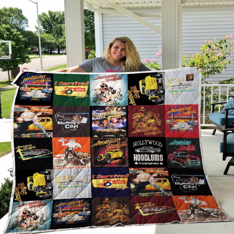 American Graffiti Quilt Blanket 0381