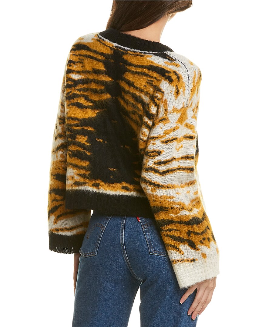 Rosewater Remi Animal Print Wool & Mohair-Blend Sweater