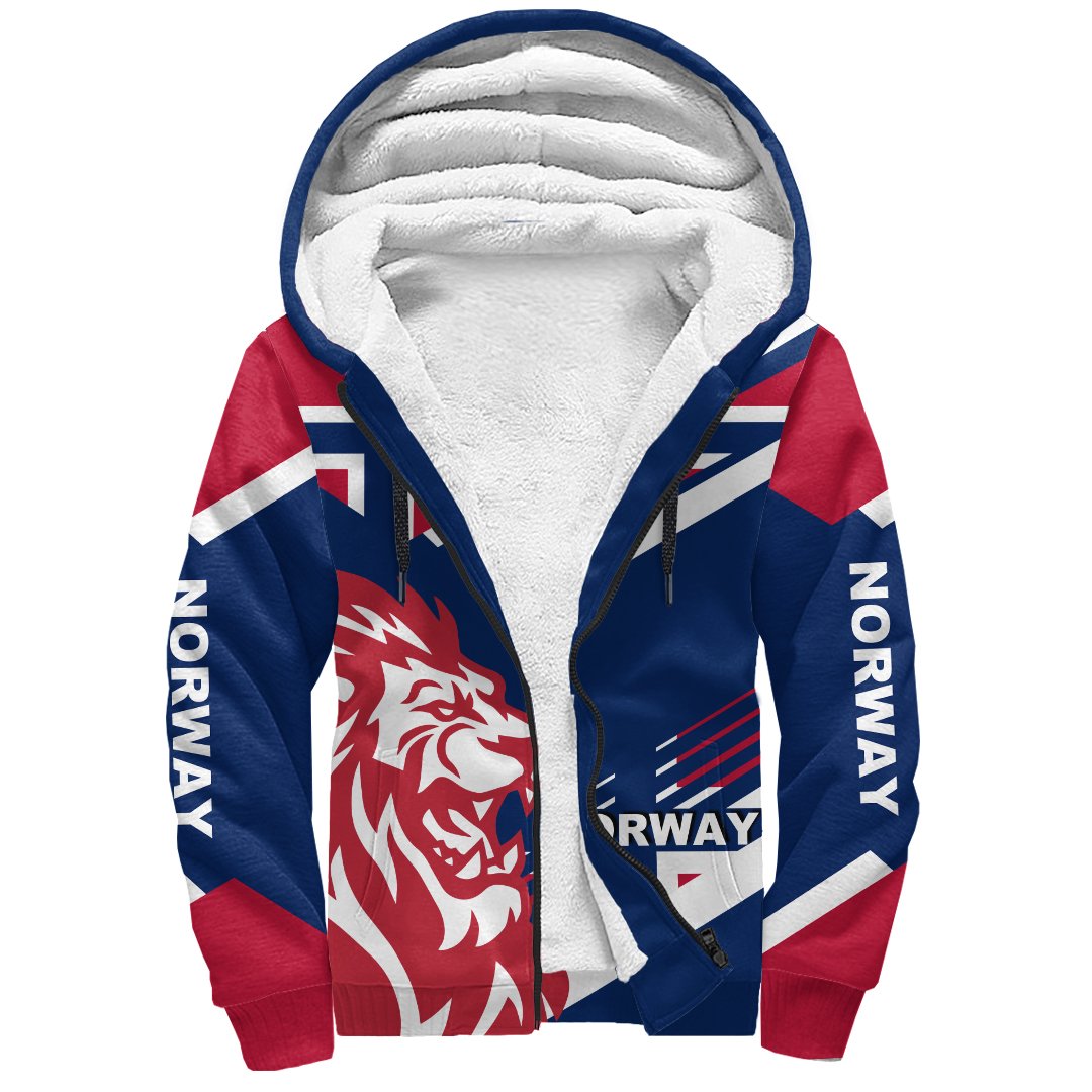 1stTheWorld Sherpa Hoodie – Norway Lion Flag Special Edition A30