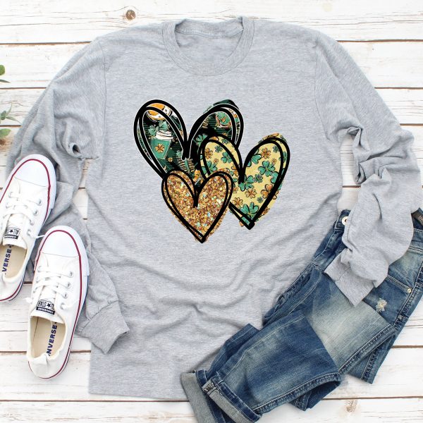 St. Patty’S Day Hearts Long Sleeve