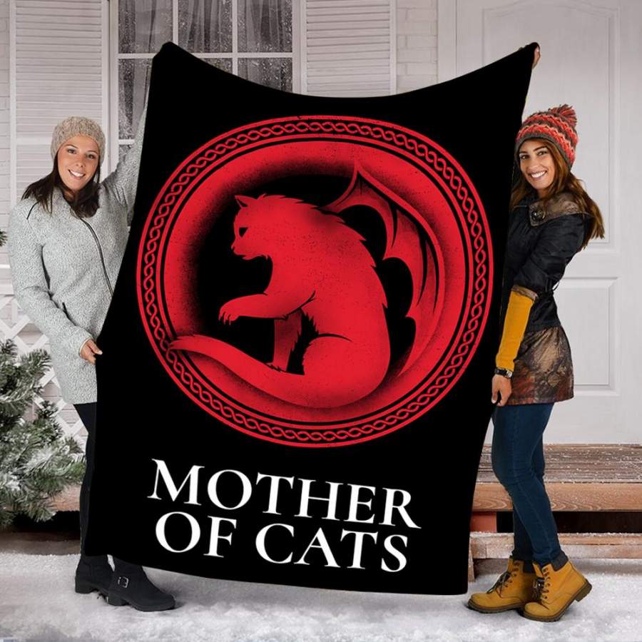 Custom Blanket Mother of Cats Blanket – Gift For Mother’s Day – Fleece Blanket