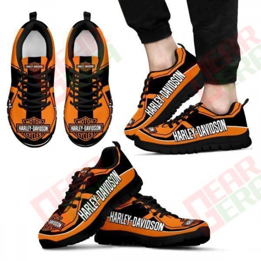 Harley Davidson Sneakers Mens Womens Motorcycle Lovers Custom Print Footwear Casual Riding Shoes GE218