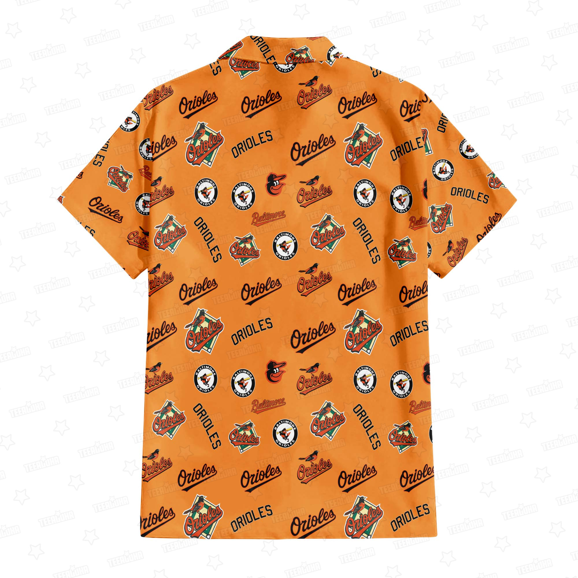 Baltimore Orioles Orange Feathers Hawaiian Shirt