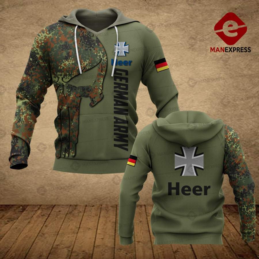 Soldier German army camo 3d Printed HOODIE NQA