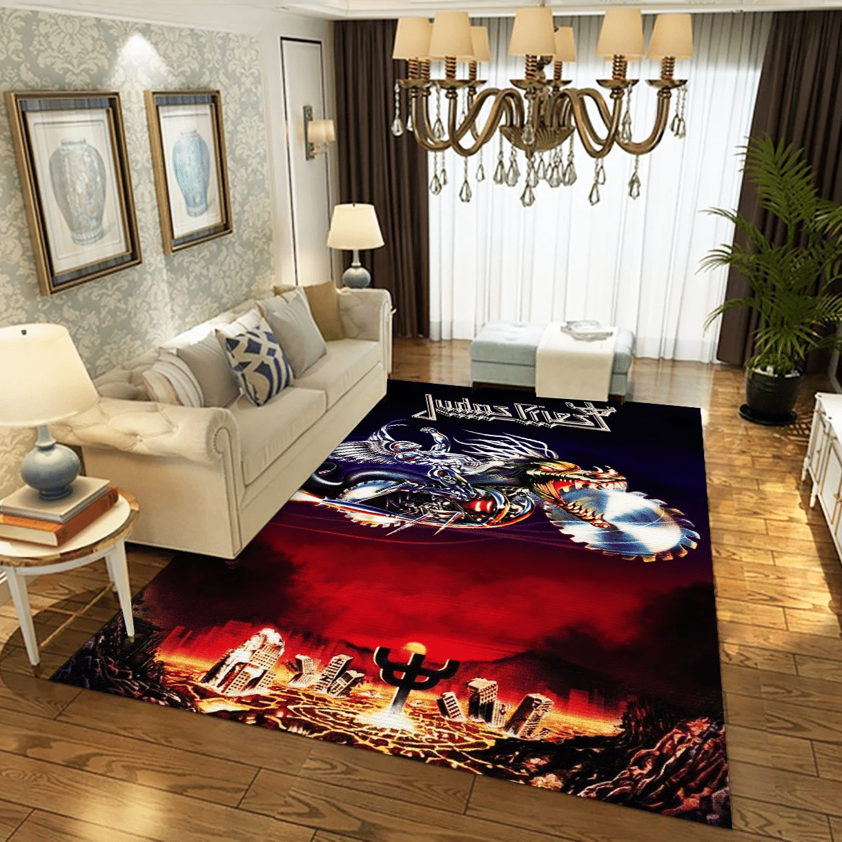 Judas Priest Hot Rock Band Music Area Rug Carpet, Living Room  Rug – Christmas Gift Us Decor