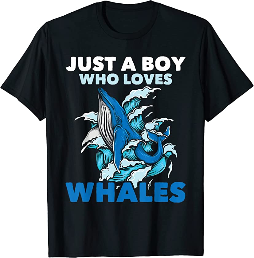 Just A Boy Who Loves Whales – Marine Biologist Whale Lover T-Shirt