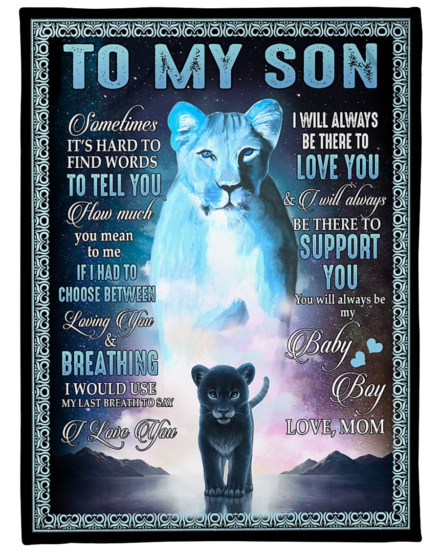 To My Son I Will Always Be There To Support You Blanket Gift For Son Brithday Gift Family Gift Gift From Mom To Son Home Decor Bedding Couch Sofa Soft and Comfy Cozy