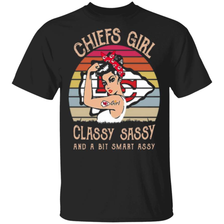 Vintage Kansas City Chiefs Girl Classy Sassy And A Bit Smart Assy Trending T-Shirt