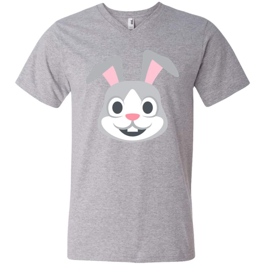 Rabbit Face Emoji Men’s V-Neck T-Shirt