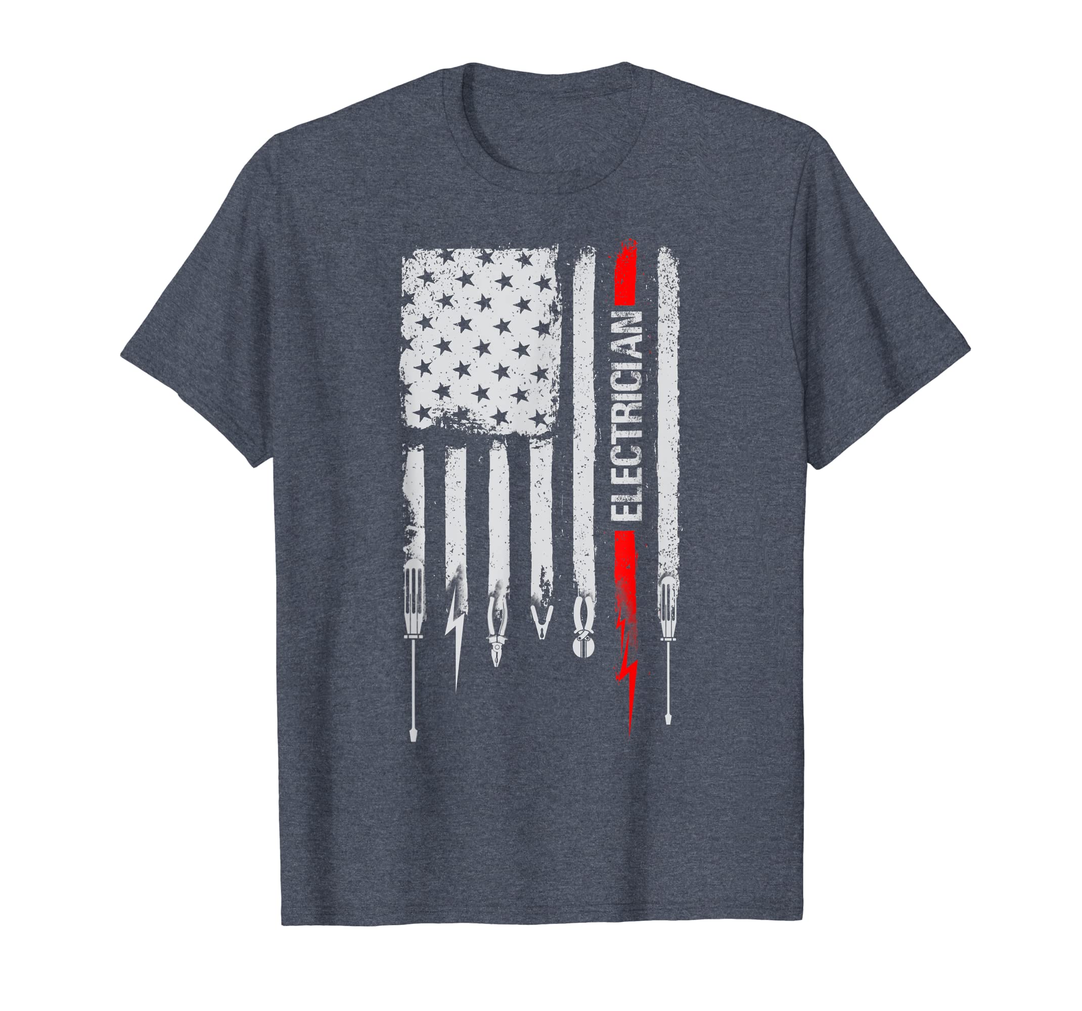 American Flag With Electrician Tshirt For Women Men Father