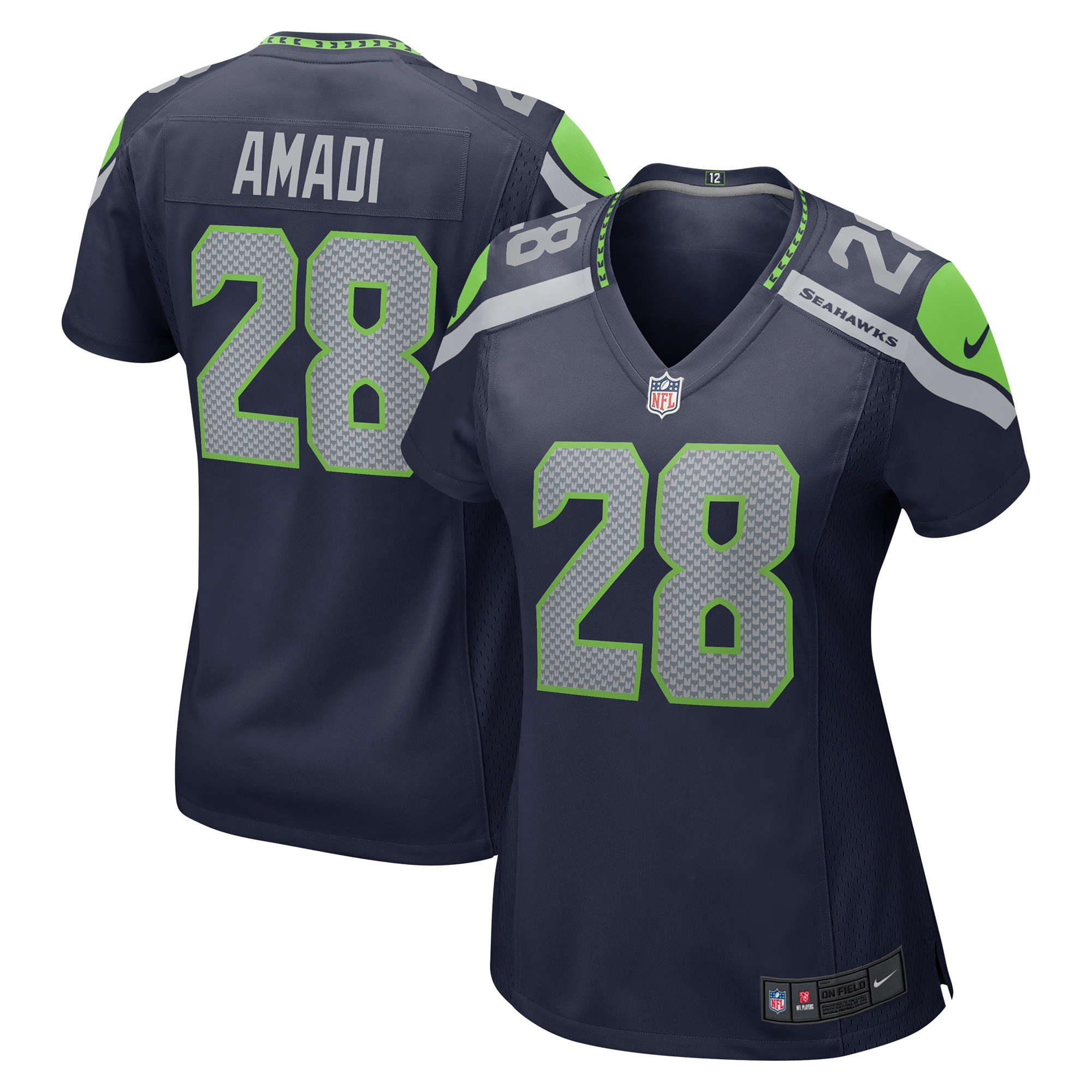 Ugo Amadi Seattle Seahawks Womens Game Jersey – College Navy NFL