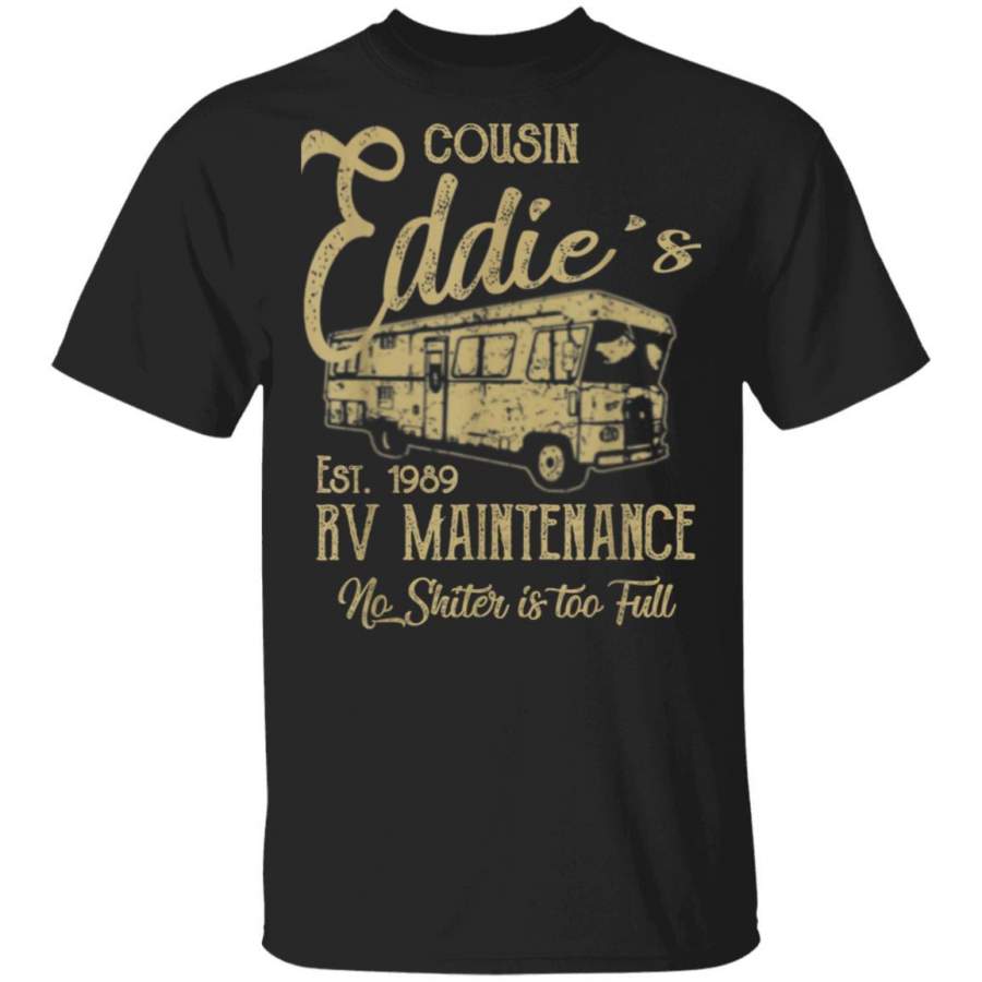 Vintage Eddie’s RV Maintenance Funny Christmas Retro T-Shirt Xmas Gifts Tee Funny Family Matching T Shirt Pajama Tshirt Present Shirts