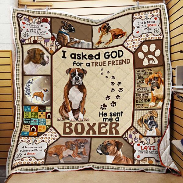 God Sent Me A Boxer Blanket, Dog Blanket