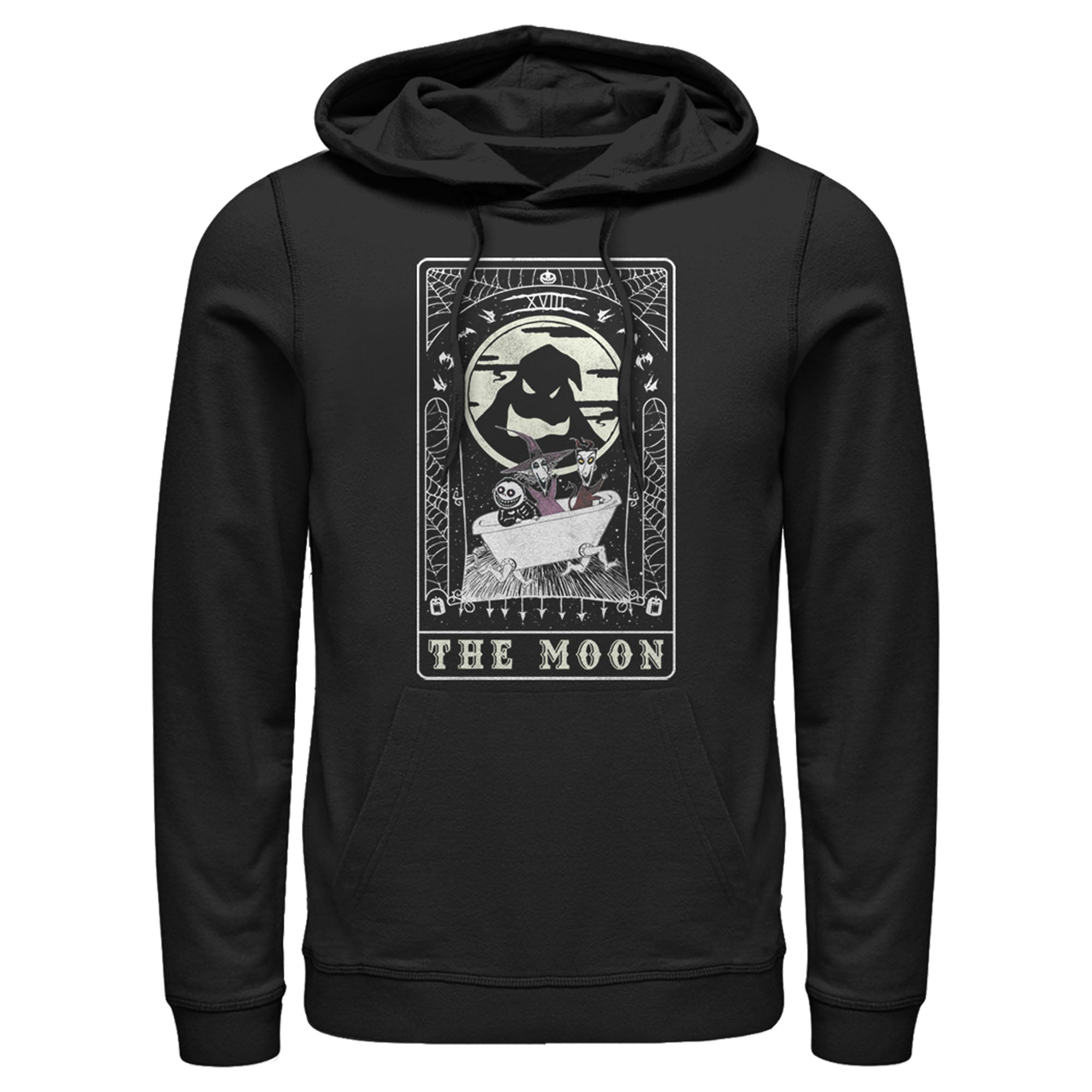 Men’S The Nightmare Before Christmas Halloween Oogie Boogie And His Boys Moon Tarot Card Pull Over Hoodie