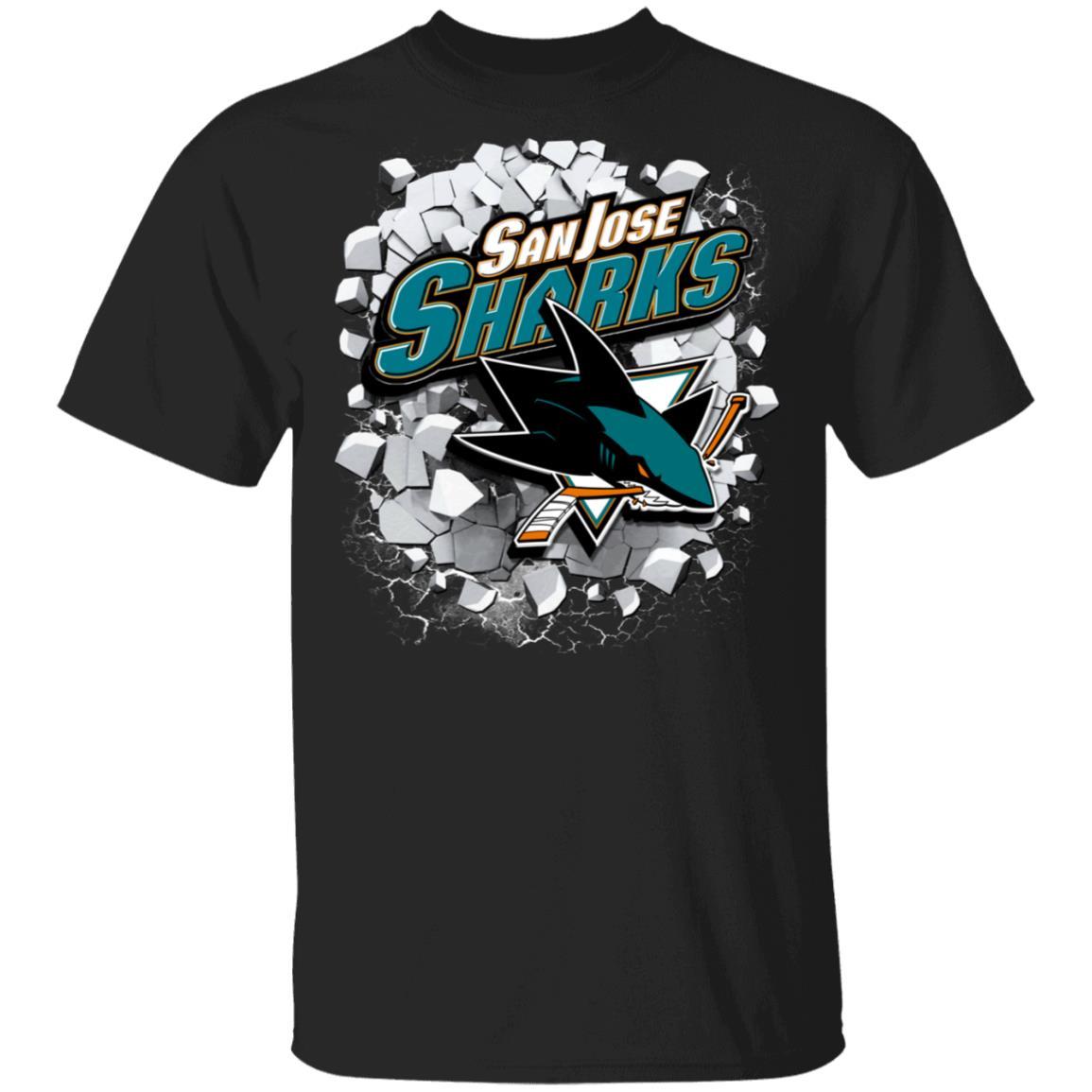 Amazing Earthquake Art San Jose Sharks T Shirt