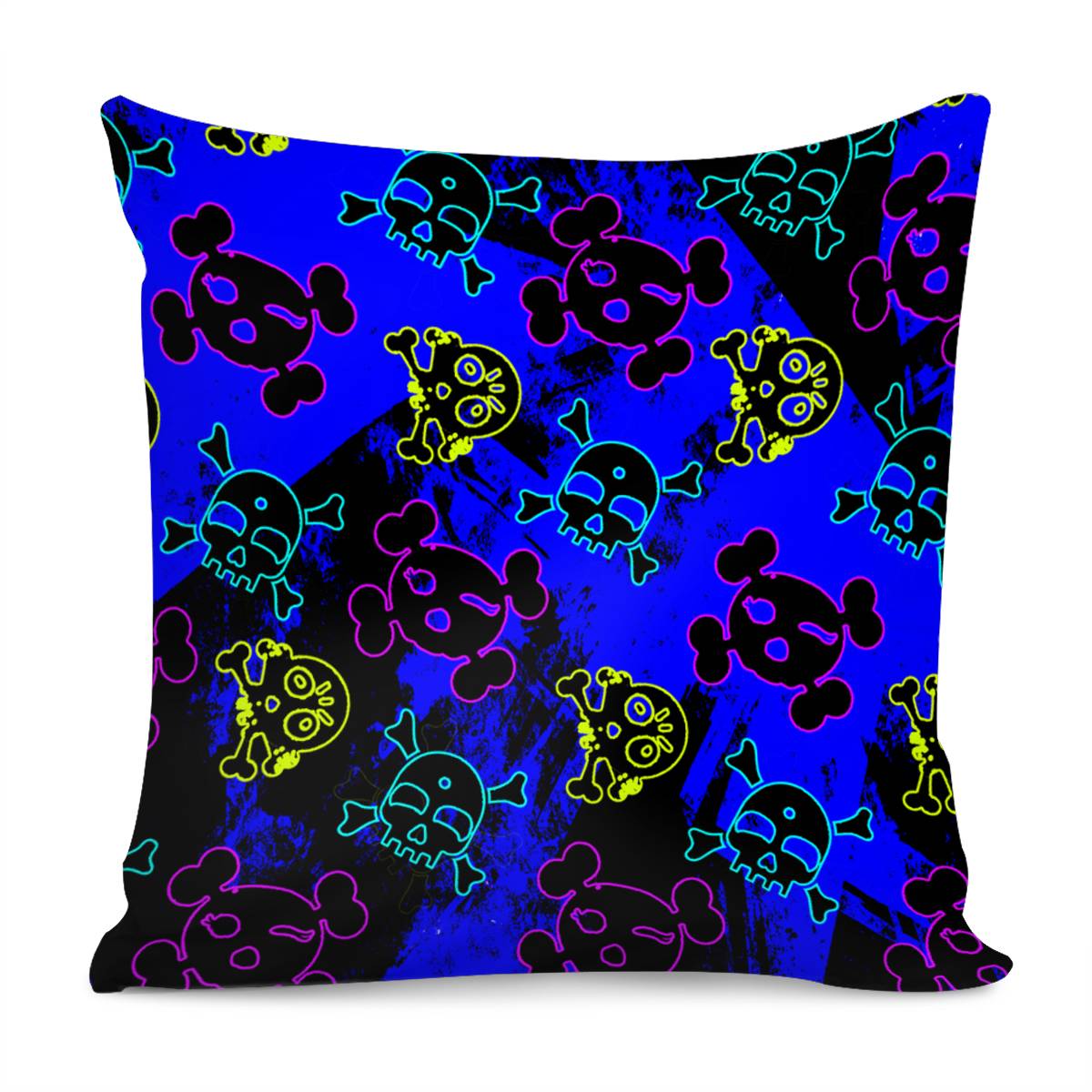 Skull And Doodles And Cartoon Pillow Cover Skull Art Prints