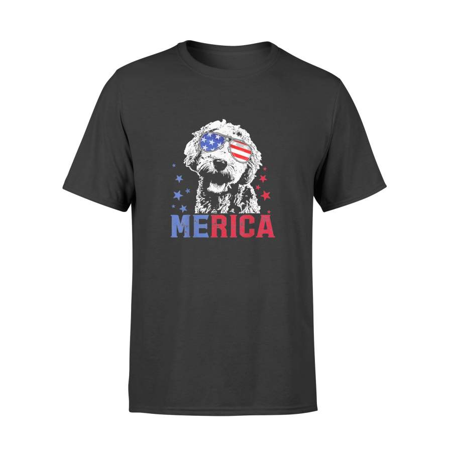 4th of July Merica Goldendoodle T-Shirt – Standard T-shirt