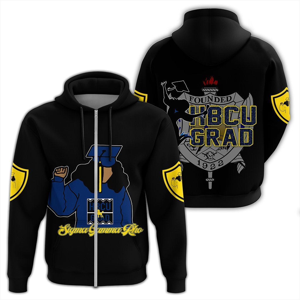 Greek Life Hoodie – Sigma Gamma Rho Hbcu Style Zip Hoodie