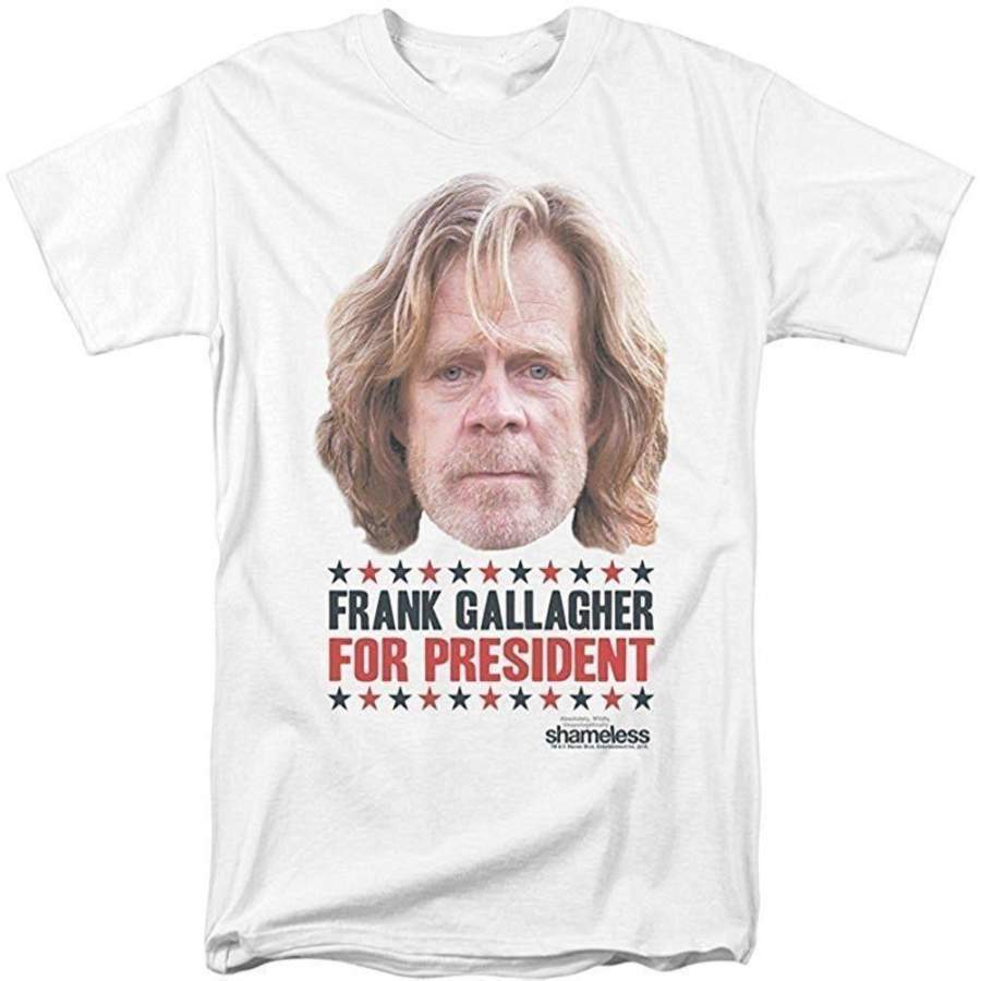 Mens Shameless Frank Gallagher For President TV Show Cotton T-Shirt