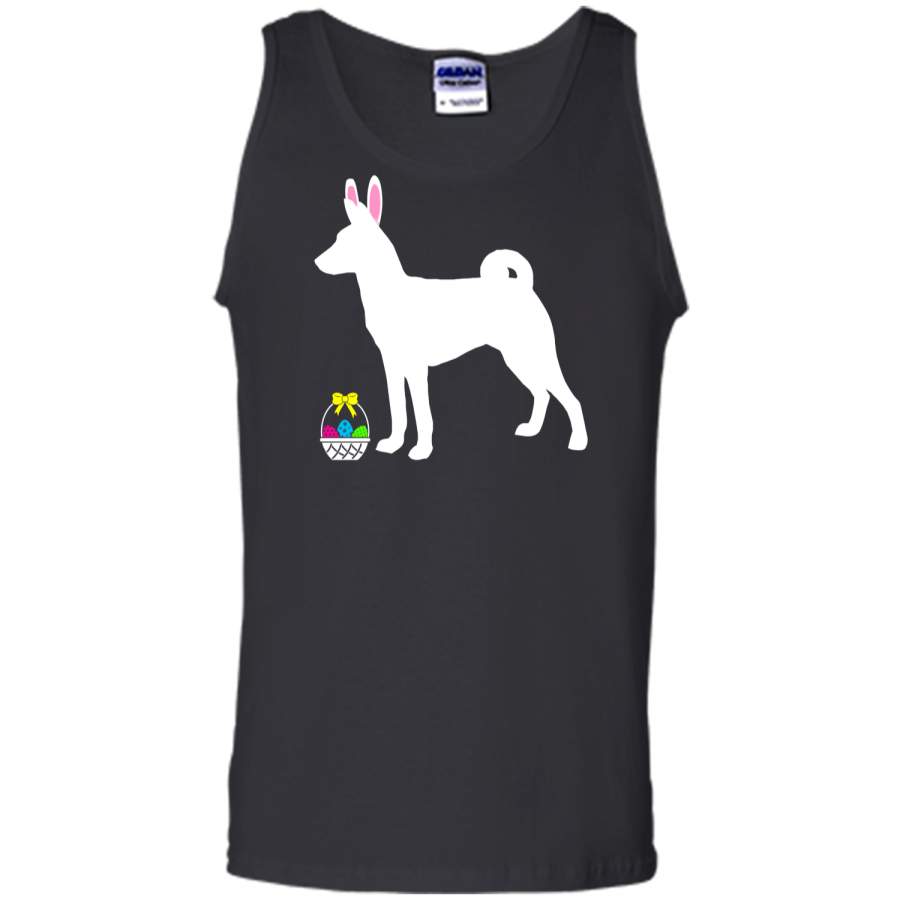 Basenji Easter Bunny Dog Silhouette T-Shirt Tank Top