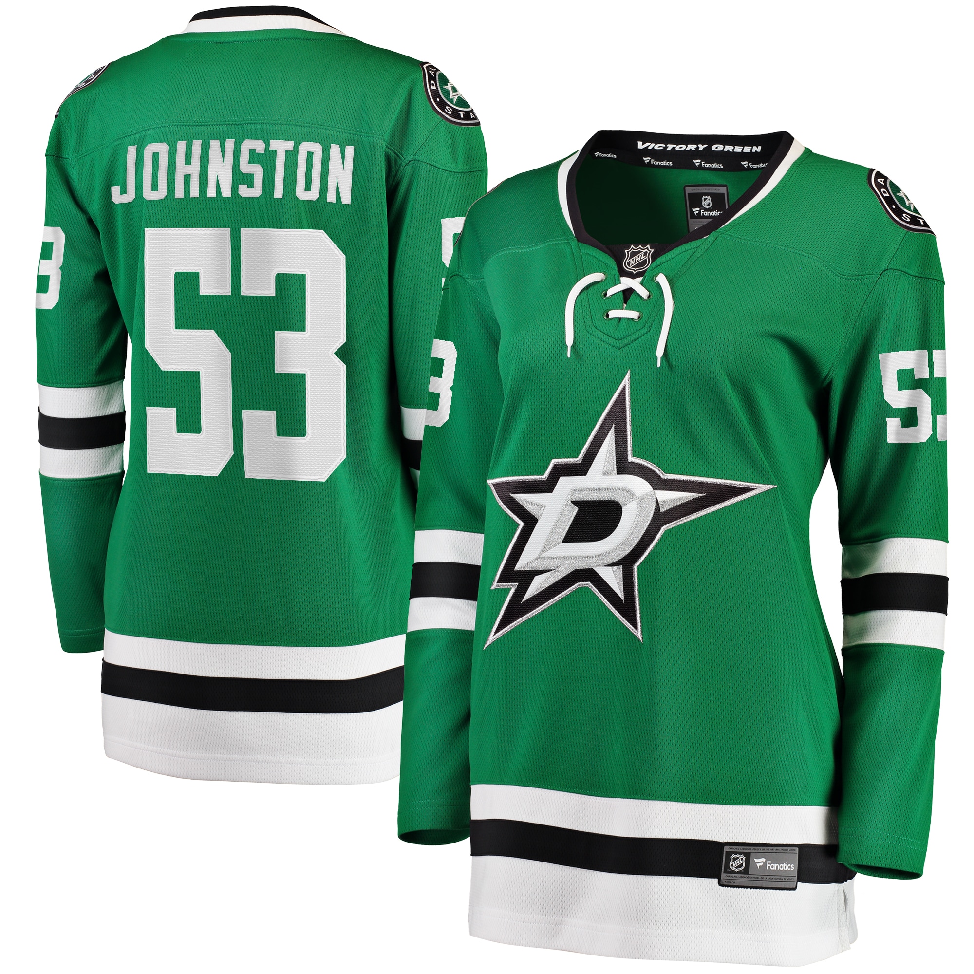 Women's Dallas Stars Wyatt Johnston Kelly Green Home Breakaway Player Jersey