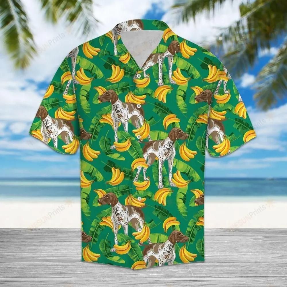 Tropical Banana German Shorthaired Pointer Aloha Hawaiian Shirt Colorful Short Sleeve Summer Beach Casual Shirt For Men And Women