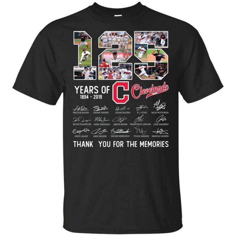 Cleveland Indians 125 Years Anniversary T-shirt Fan Gift Idea Pt06