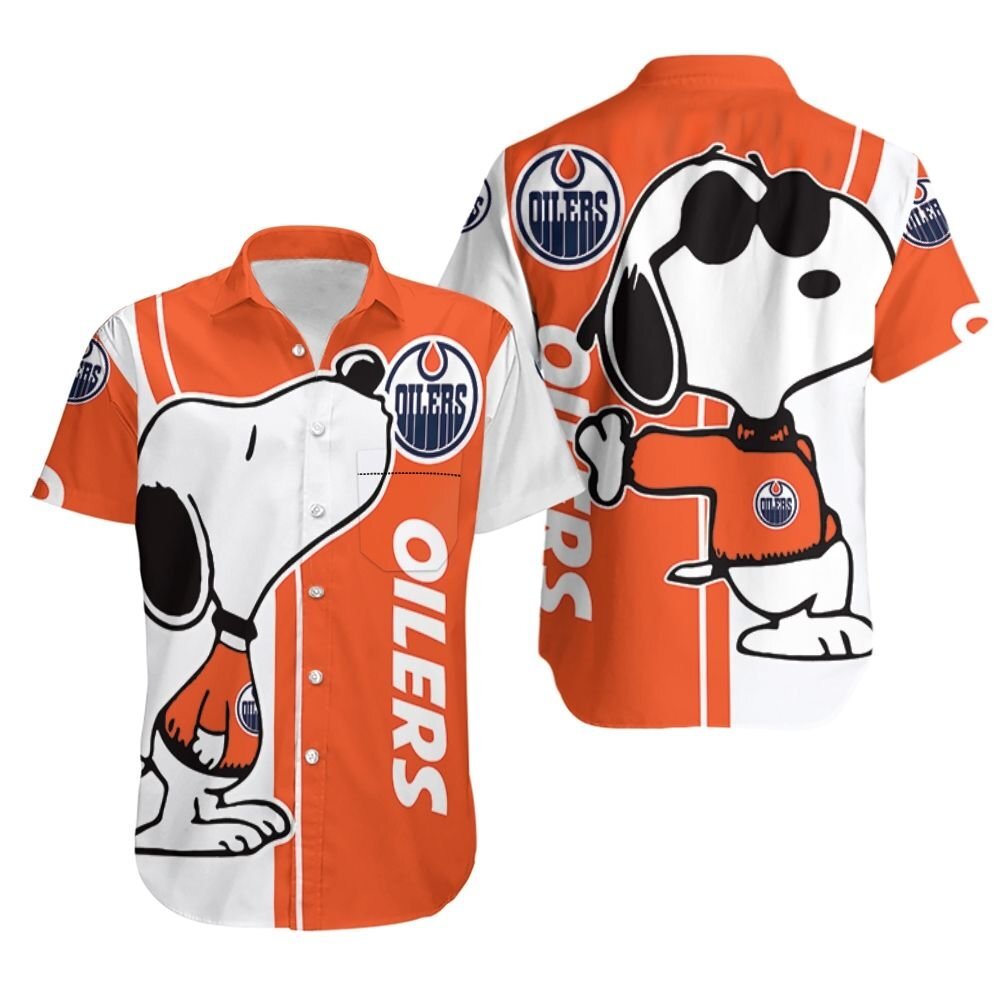 Edmonton Oilers Snoopy Lover Printed Hawaii Shirt Ha109786