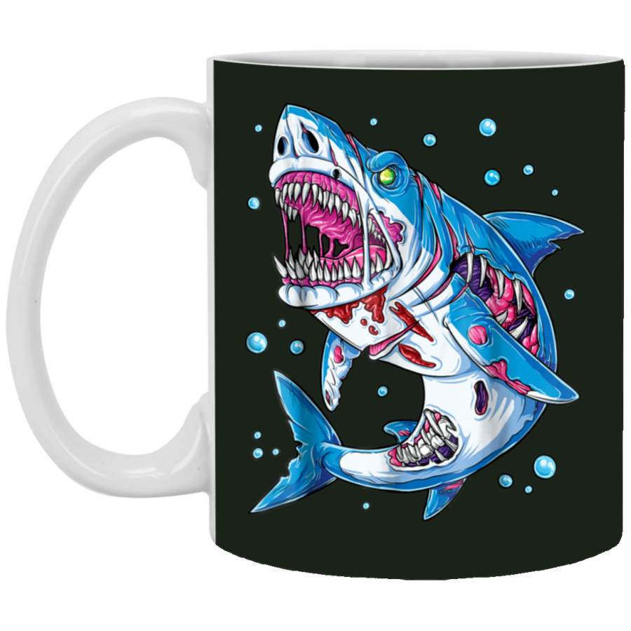 Shark Zombie Mug Halloween Kids Boys Men Jawsome Zombies