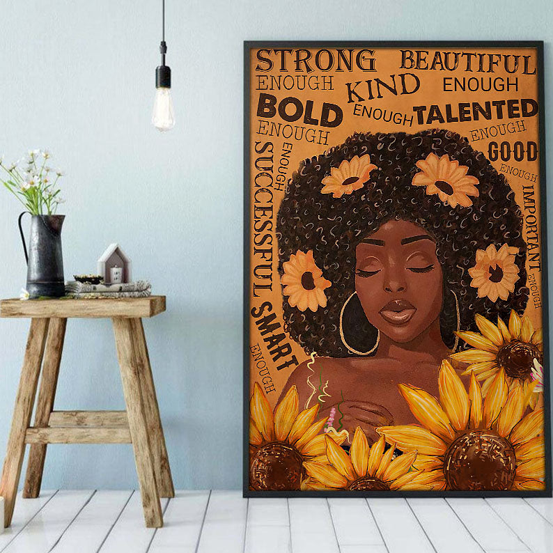 Afrocentric Canvas Vintage African American Black Art Poster Black Girl Magic Black Man Artistic Living Room Bedroom Bathroom Home Decoration