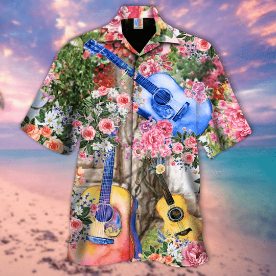 Guitar Melody And Rose Garden Hawaii Shirt Ha45160