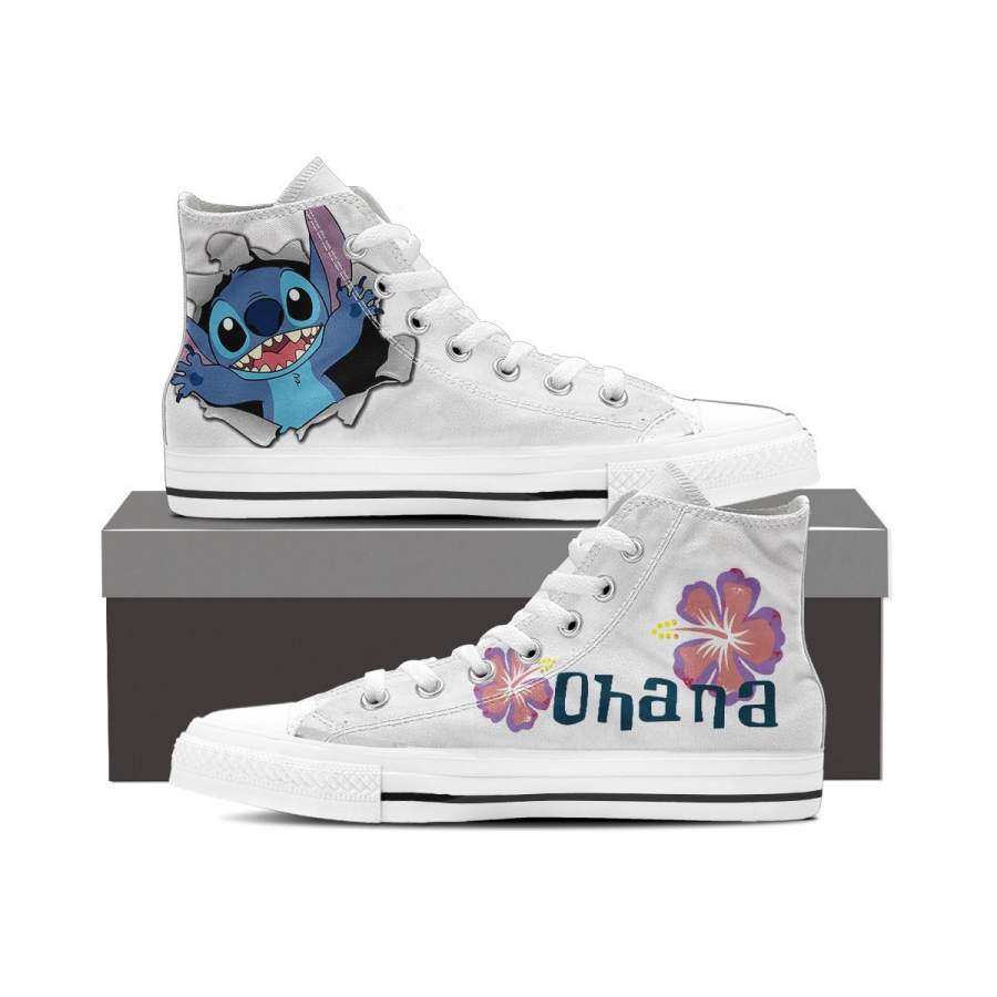 Stitch High Top Canvas Shoes