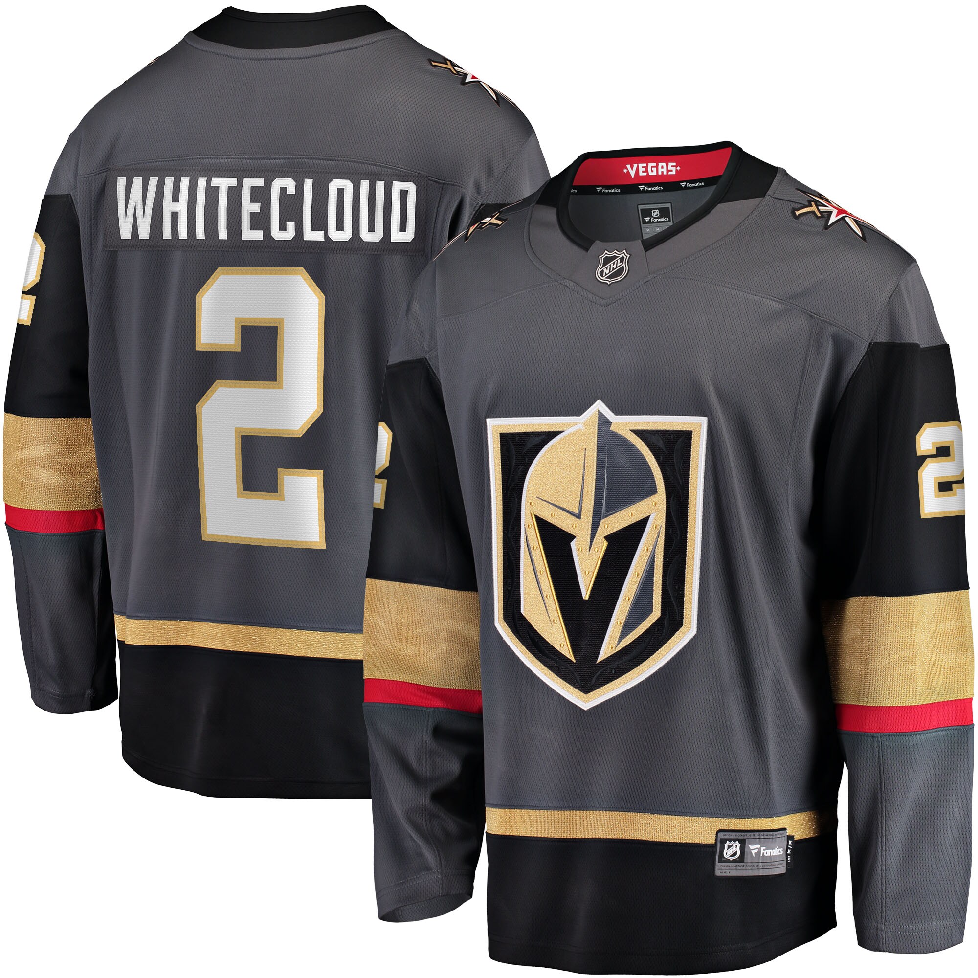 Zach Whitecloud Vegas Golden Knights Branded Alternate Breakaway Jersey – Gray