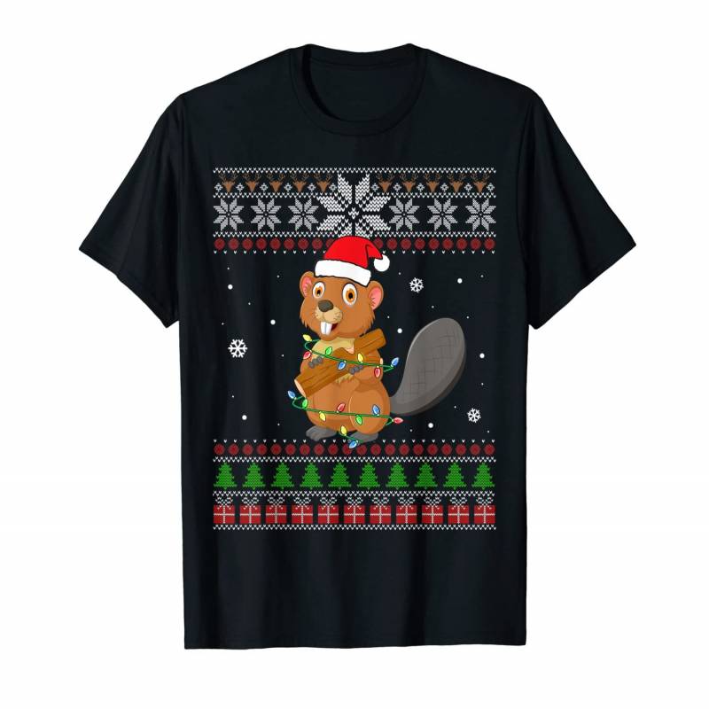 Beaver Ugly Christmas Sweater Cute Pajama Men Women T-shirt