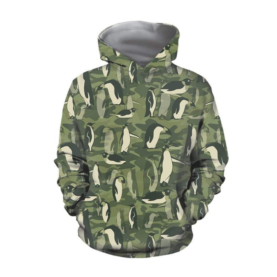 Camo Amazing Penguins Hoodie