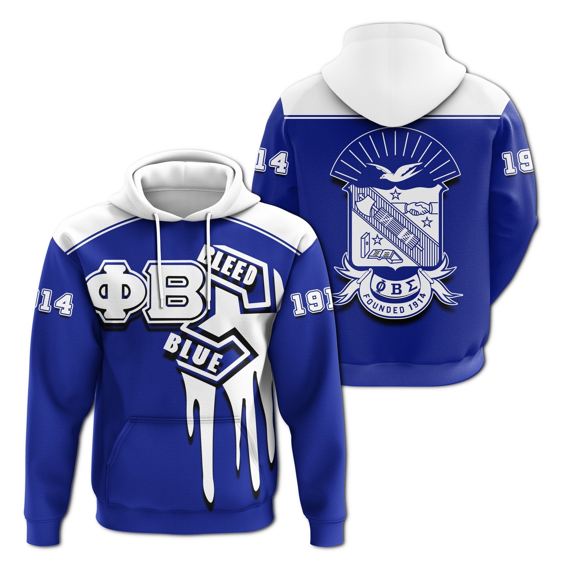 Fraternity Hoodie – Phi Beta Sigma Bleed Blue Hoodie – Sport Two