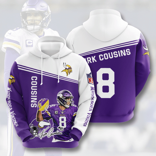 Kirk Cousins Minnesota Vikings  Hoodie Graphic Drawing Personalize Gift