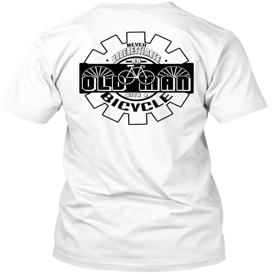 Never Underestimate Old Man With A Bicycle T Shirt, Sport T Shirt