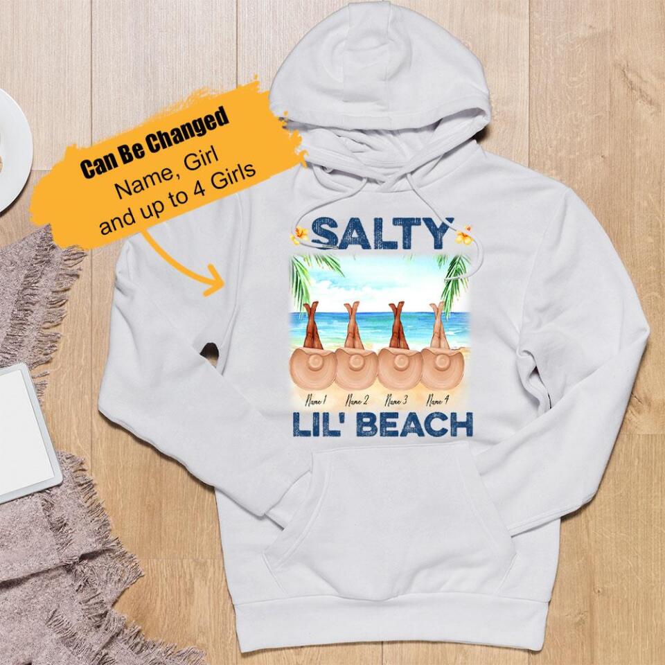 Personalized Friends Salty Lil Beach Hoodie, Custom Gift For Bestie – Trending Personalized