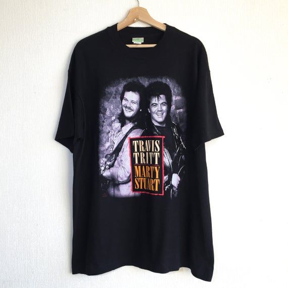 1992 Travis Tritt Marty Stuart vintage t shirt band tee