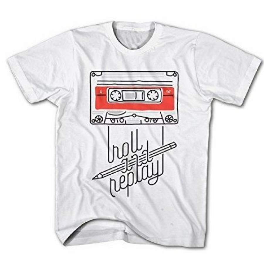 Vintage Roll And Replay Cassette 80´S Music Cassette  Men’S Fashion T-Shirt