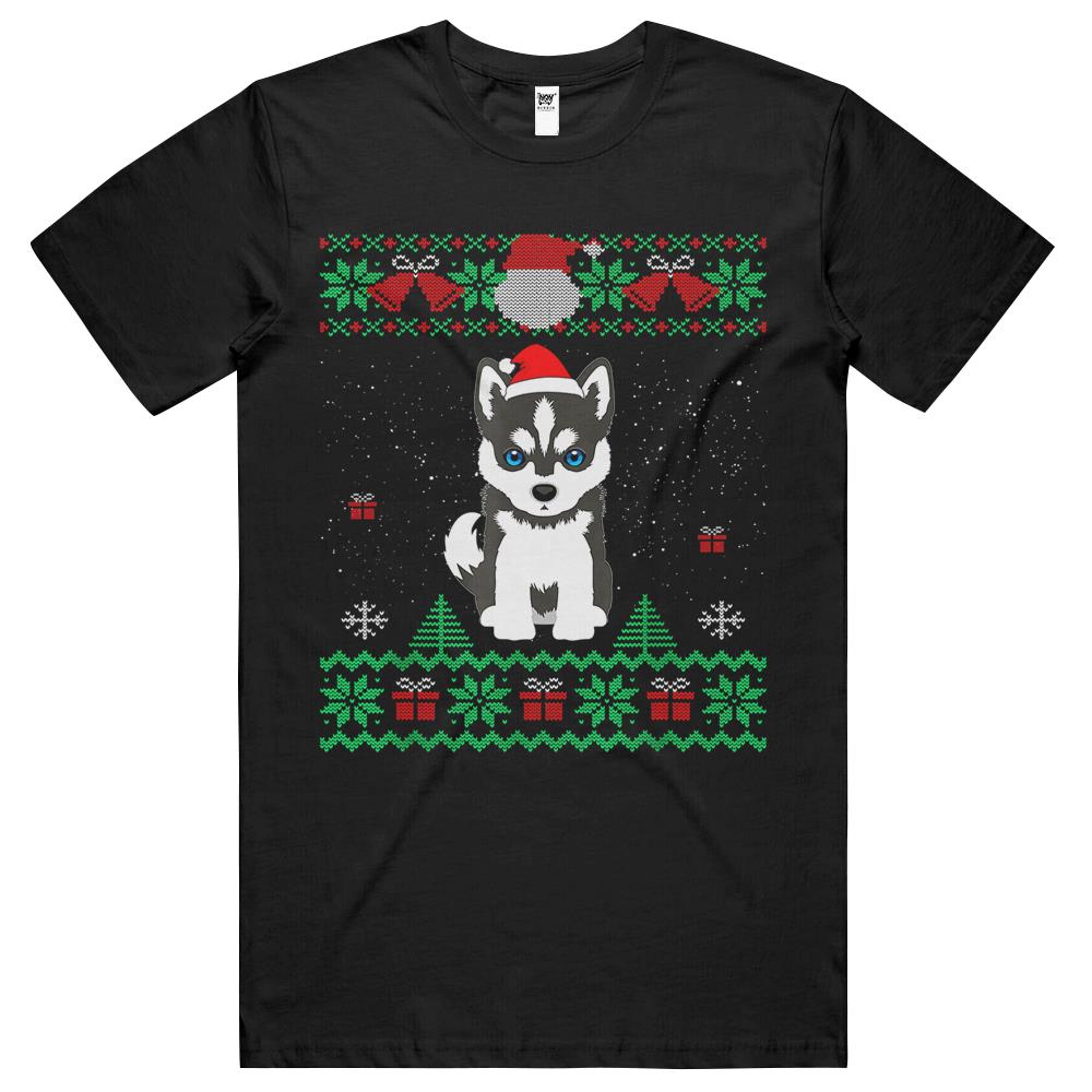 Siberian Husky Dog Lover Ugly Christmas Sweater Puppy Lover T Shirts