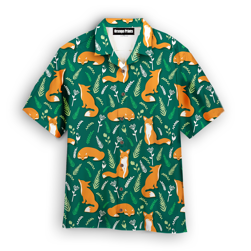 Foxes And Flowers Tropical Hawaii Shirt For Men Women Ha30885