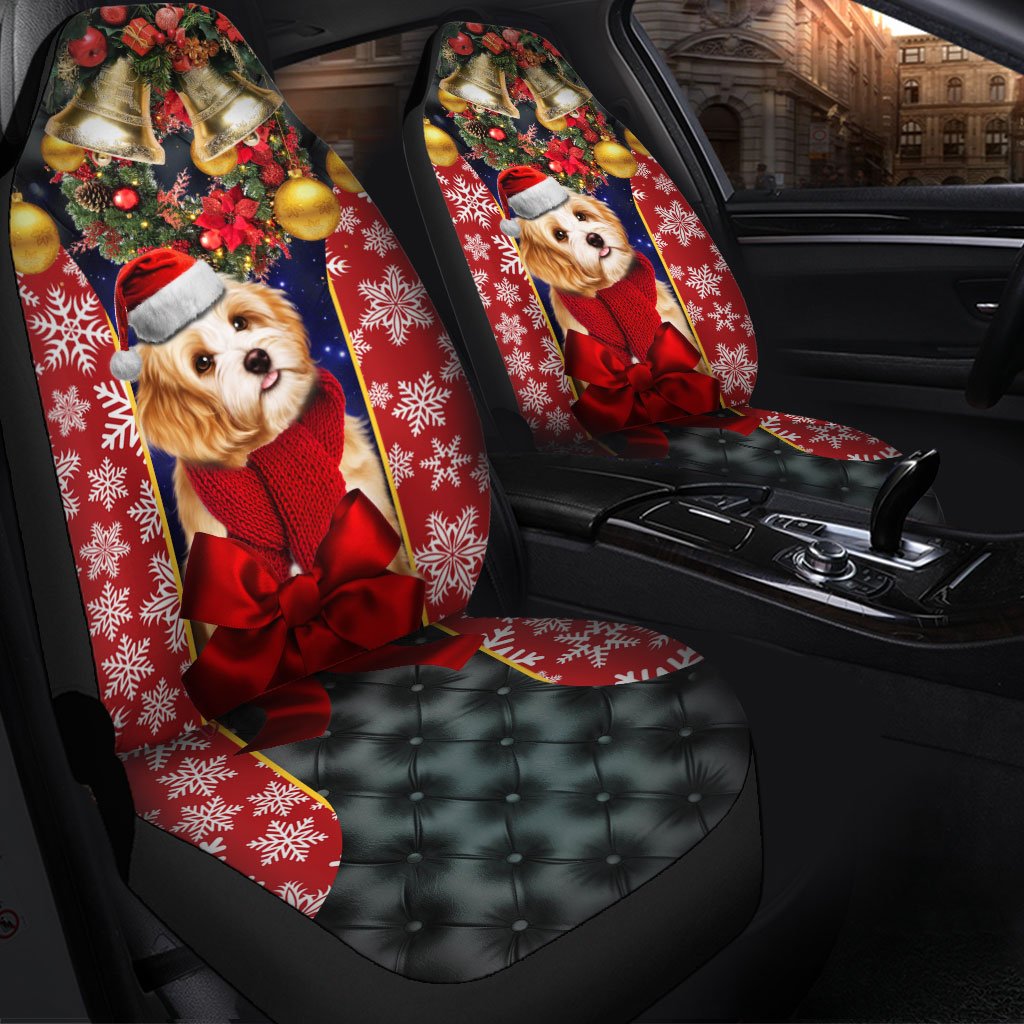 Cavachon Shih Tzu Puppy Premium Custom Car Seat Covers Decor Protector