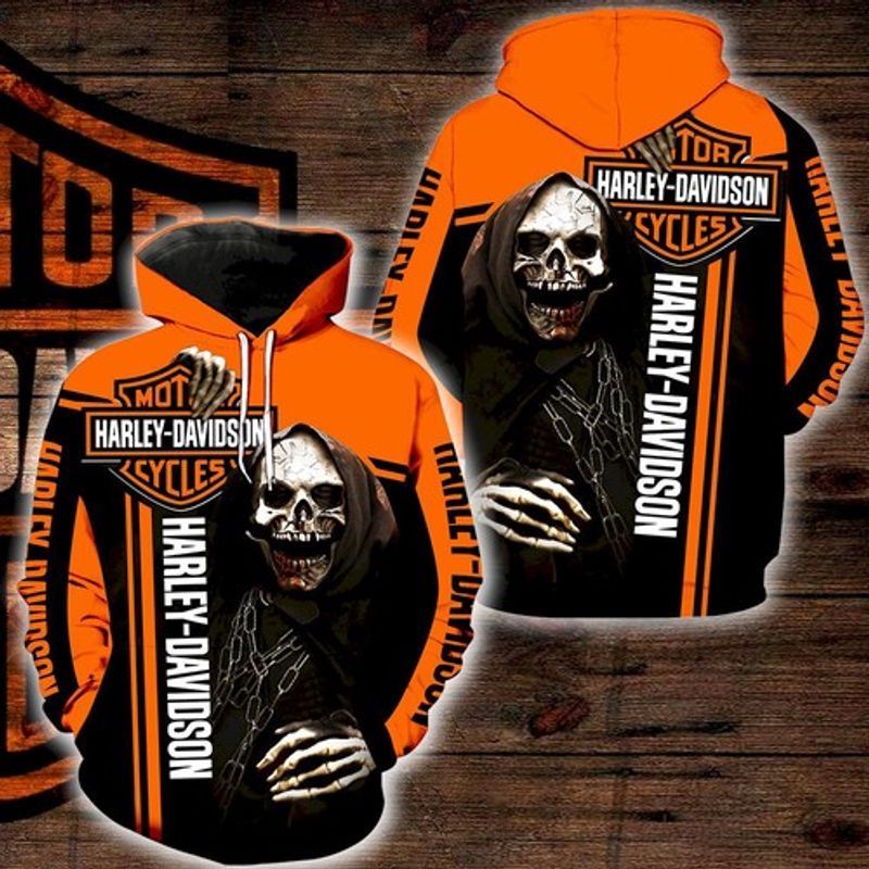 Harley Davidson Motorcycles Skull 3D Hoodie N98