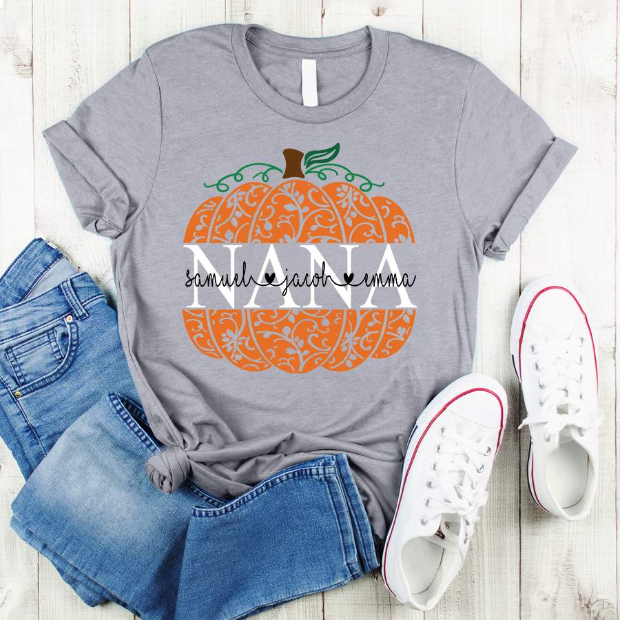 Personalized Nana Pumpkin Flower – Halloween Shirt