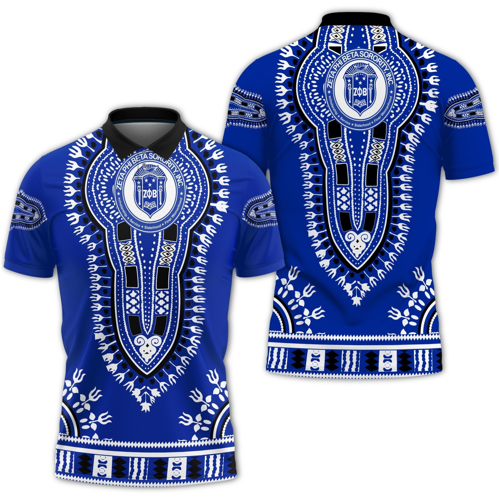 Sorority Polo – Zeta Phi Beta Dashiki Polo Shirt