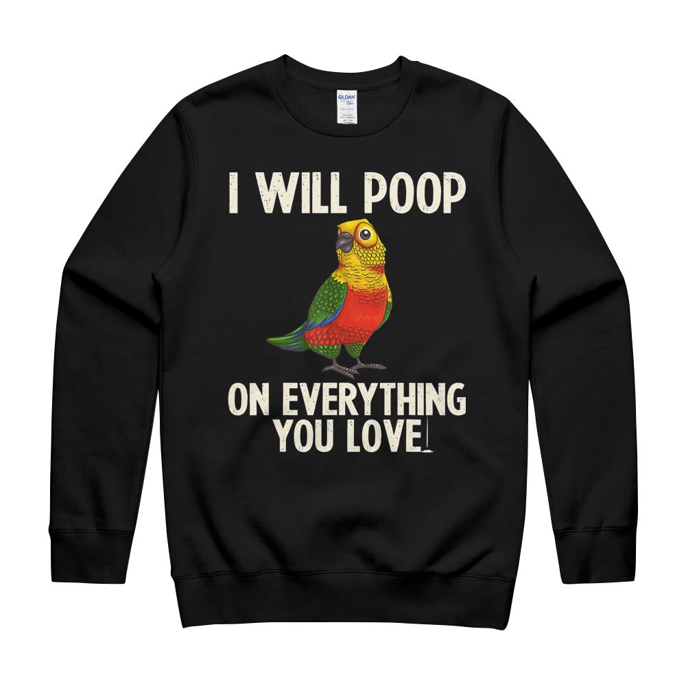 Funny Jenday Conure Design Parrot Lovers Men Women Pet Birds T-Shirt Crewneck Sweatshirt