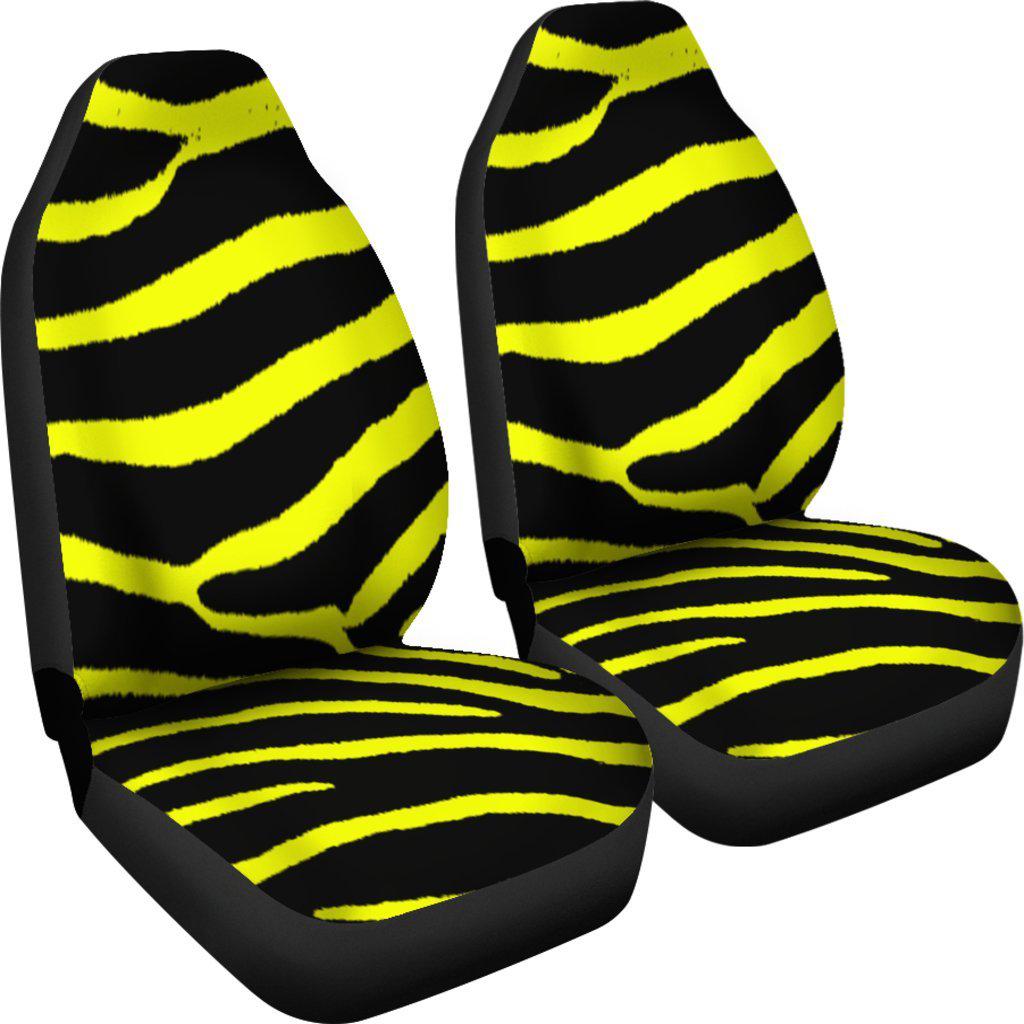 Zebra Print Yellow Design Seat Covers