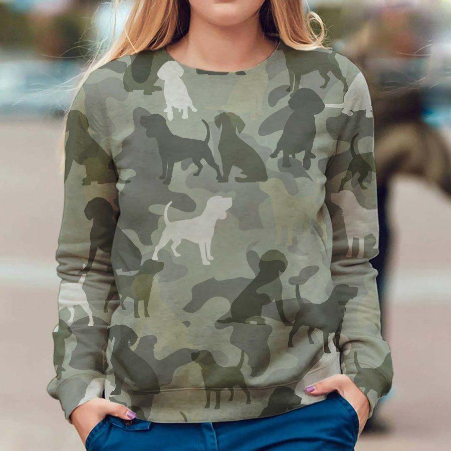 Beagle – Camo – Premium Dog Christmas Ugly Sweatshirt, Dog Ugly Sweater